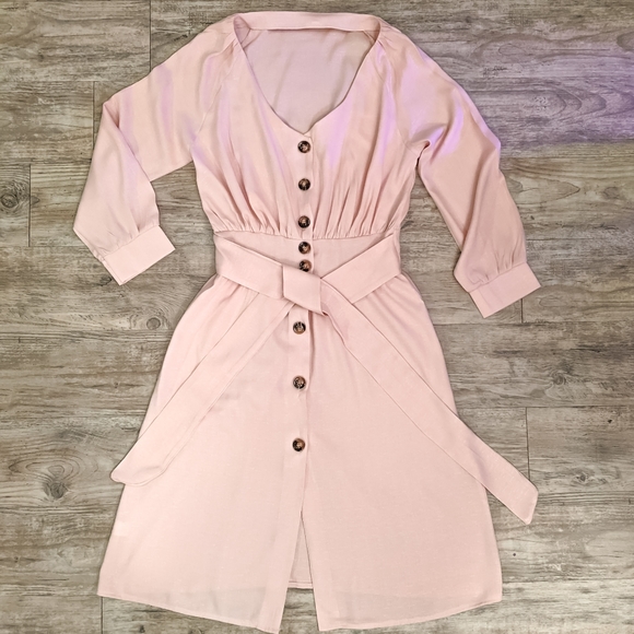 SVETLANA 🍓🍒 Berry Crème Linen Dress - Picture 6 of 6